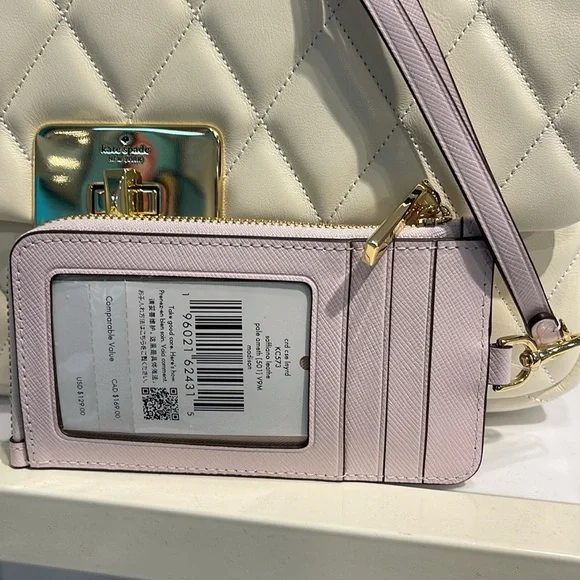 Kate Spade Madison Card Case Lanyard Pale Amethyst NWT - Picture 16 of 16